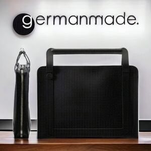 Germanmade leather case note book bag 13" handcraft in Germany never use Unisex
